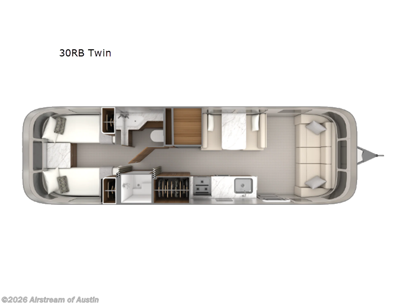 2027 Airstream Classic 30RB Twin - New Travel Trailer For Sale by Airstream of Austin in Buda, Texas