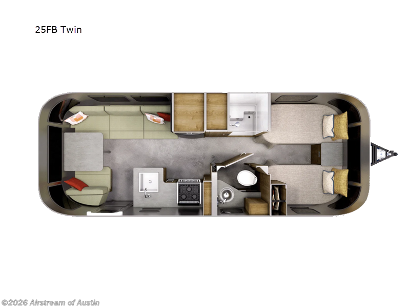 2027 Airstream Trade Wind 25FB Twin - New Travel Trailer For Sale by Airstream of Austin in Buda, Texas