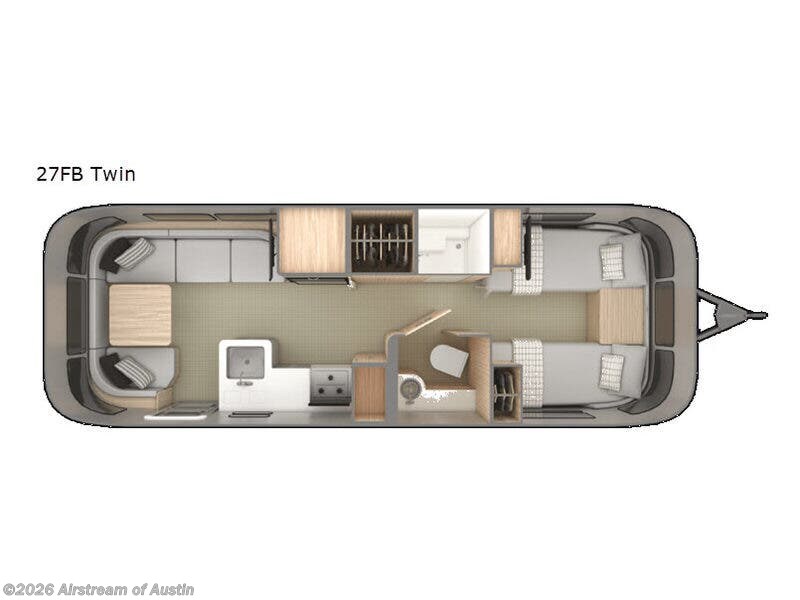 2020 Airstream Globetrotter 27FB Twin - Used Travel Trailer For Sale by Airstream of Austin in Buda, Texas