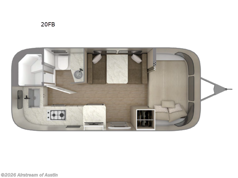 2027 Airstream Caravel 20FB - New Travel Trailer For Sale by Airstream of Austin in Buda, Texas