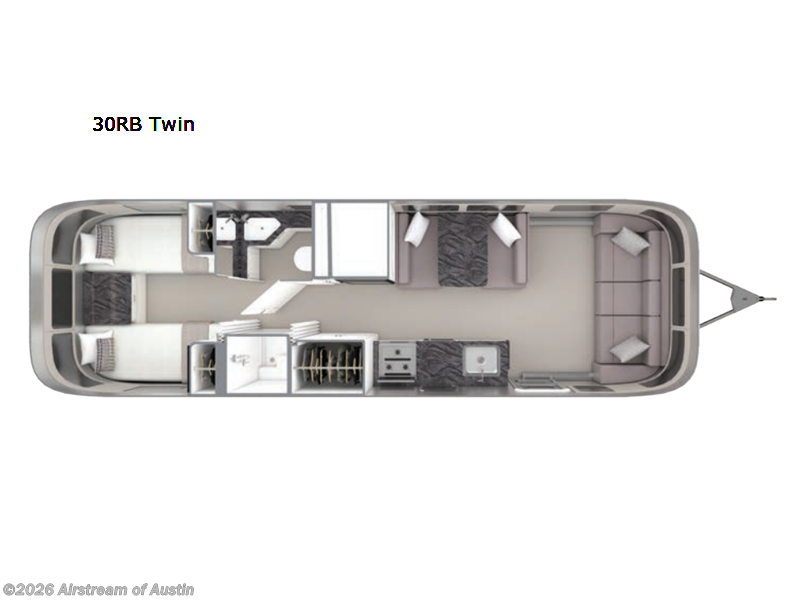2024 Airstream Classic 30RB Twin - Used Travel Trailer For Sale by Airstream of Austin in Buda, Texas