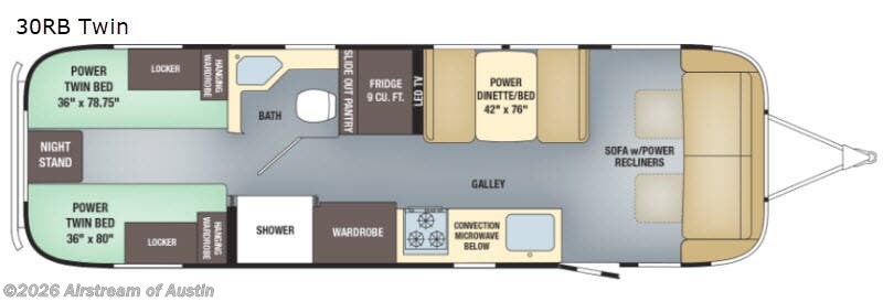 2019 Airstream Classic 30RB Twin - Used Travel Trailer For Sale by Airstream of Austin in Buda, Texas