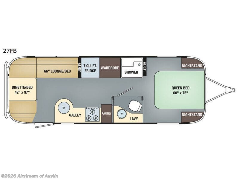 2018 Airstream International Signature 27FB - Used Travel Trailer For Sale by Airstream of Austin in Buda, Texas