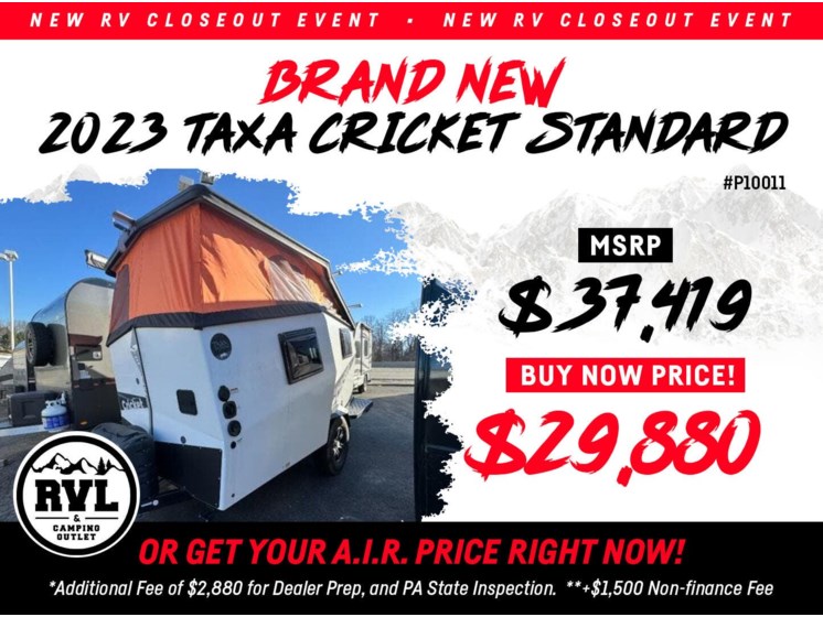 New 2023 Taxa Cricket Standard available in Adamsburg, Pennsylvania