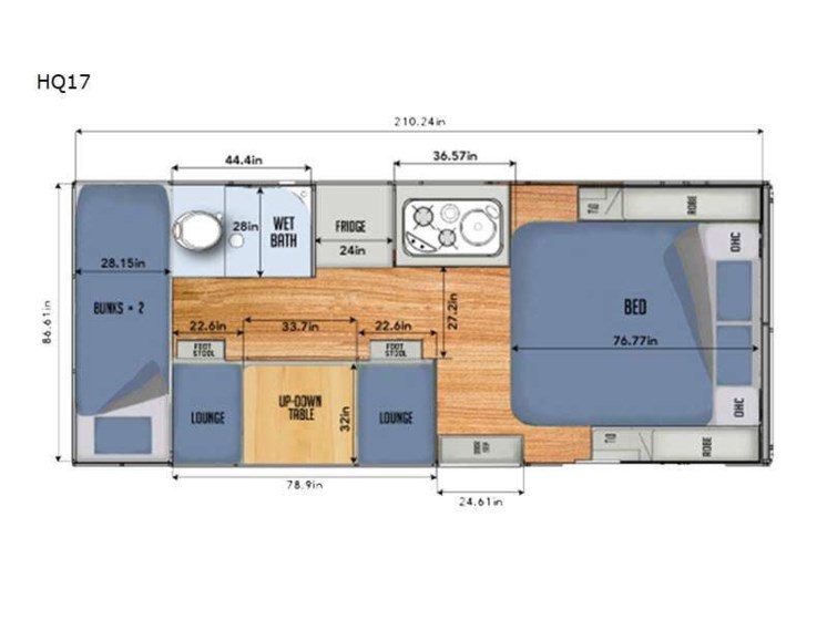 Floorplan of 2022 Black Series HQ17 