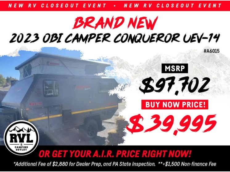 New 2023 OBI Camper Conqueror UEV-14 available in Adamsburg, Pennsylvania