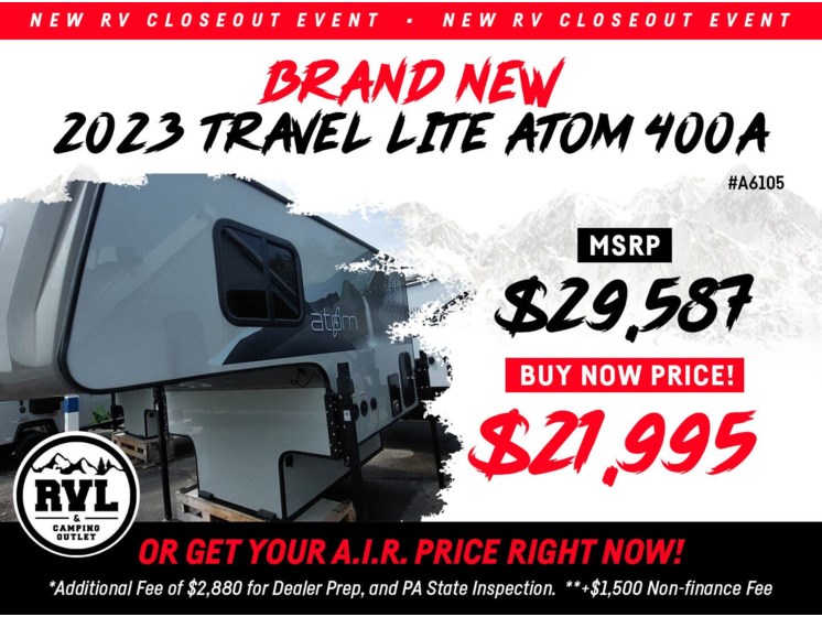 New 2023 Travel Lite ATOM 400A available in Adamsburg, Pennsylvania