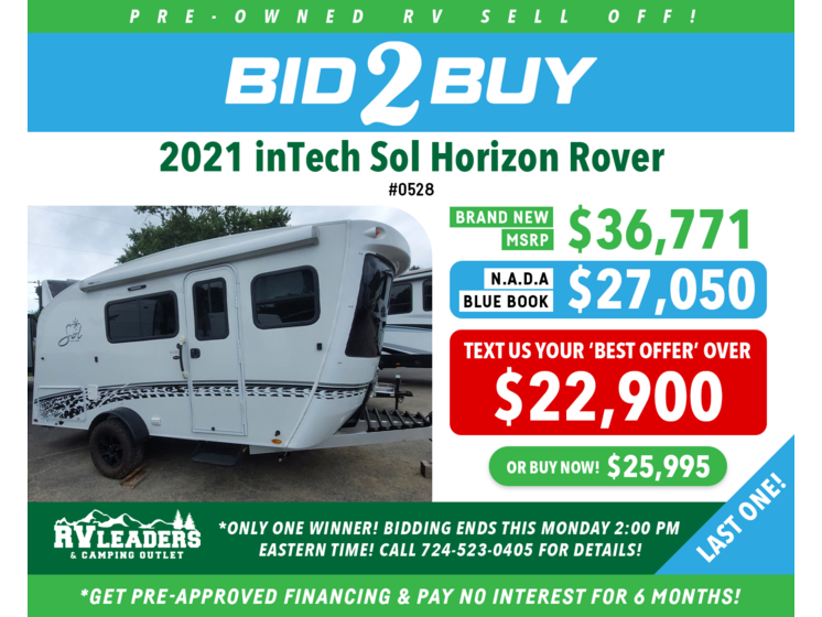 2021 inTech Sol Horizon Rover RV for Sale in Adamsburg, PA 15611 | 0528 ...