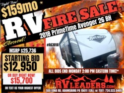 Used 2018 Prime Time Avenger 26BH available in Adamsburg, Pennsylvania