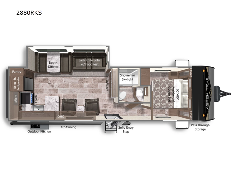 2024 Dutchmen Aspen Trail 2880RKS - Used Travel Trailer For Sale by RV Leaders & Camping Outlet in Adamsburg, Pennsylvania features Slideout