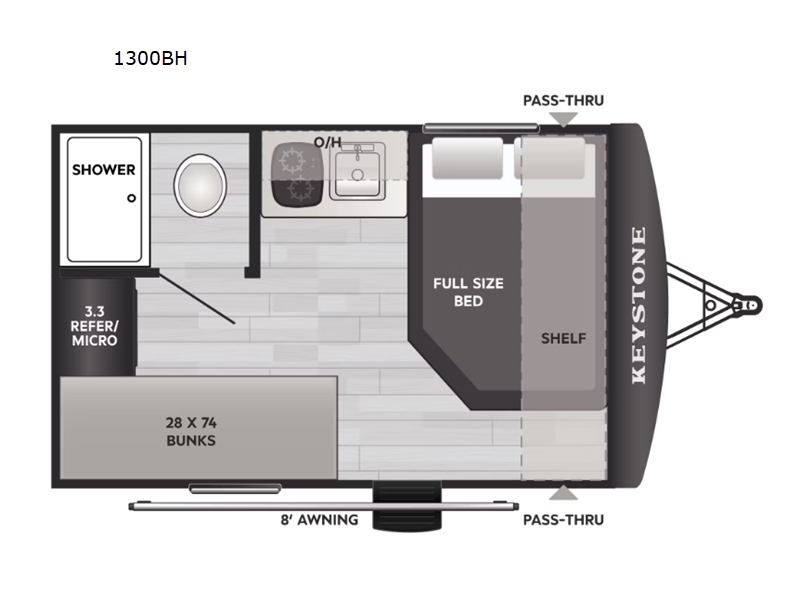 2026 Keystone Springdale Mini 1300BH - New Travel Trailer For Sale by RV Leaders & Camping Outlet in Adamsburg, Pennsylvania