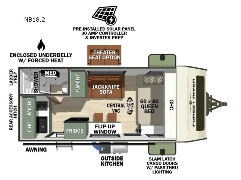 2026 Forest River No Boundaries NB18.2 - New Travel Trailer For Sale by RV Leaders & Camping Outlet in Adamsburg, Pennsylvania