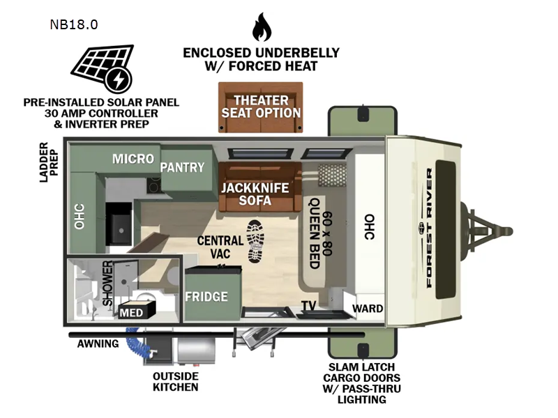 2026 Forest River No Boundaries NB18.0 - New Travel Trailer For Sale by RV Leaders & Camping Outlet in Adamsburg, Pennsylvania