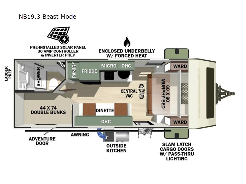 2026 Forest River No Boundaries NB19.3 Beast Mode - New Travel Trailer For Sale by RV Leaders & Camping Outlet in Adamsburg, Pennsylvania