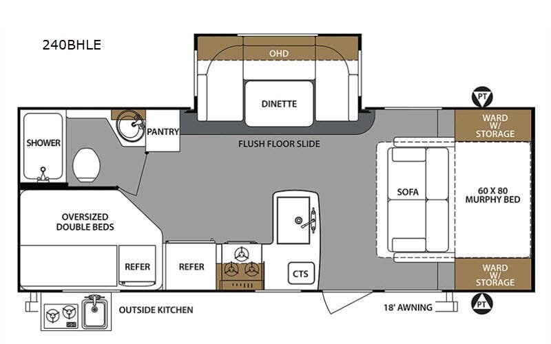 2020 Forest River Surveyor 240BHLE - Used Travel Trailer For Sale by RV Leaders & Camping Outlet in Adamsburg, Pennsylvania features Slideout