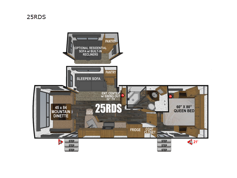 2026 Outdoors RV Timber Ridge Titanium Series 25RDS - New Travel Trailer For Sale by RV Leaders & Camping Outlet in Adamsburg, Pennsylvania features Slideout