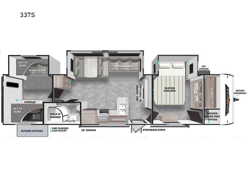 2023 Forest River Wildwood 33TS - Used Travel Trailer For Sale by RV Leaders & Camping Outlet in Adamsburg, Pennsylvania features Slideout