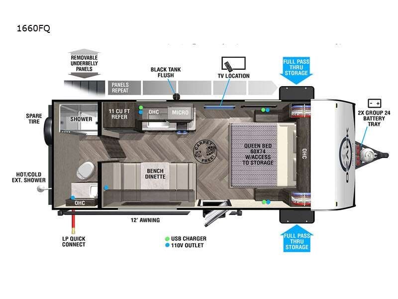 2022 Forest River Ozark 1660FQ - Used Travel Trailer For Sale by RV Leaders & Camping Outlet in Adamsburg, Pennsylvania