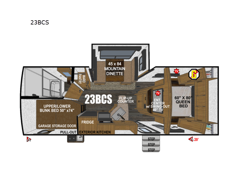 2026 Outdoors RV Back Country Series MTN TRX Titanium Series 23BCS RV ...