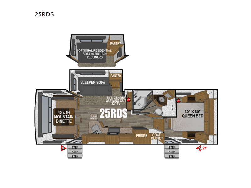 2026 Outdoors RV Timber Ridge Titanium Series 25RDS - Used Travel Trailer For Sale by RV Leaders & Camping Outlet in Adamsburg, Pennsylvania features Slideout