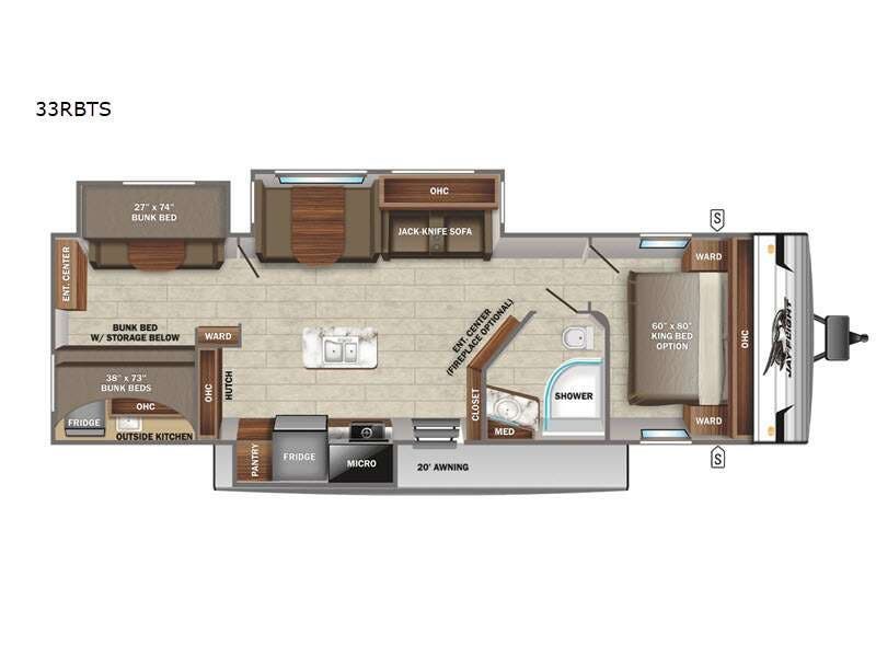 2022 Jayco Jay Flight 33RBTS - Used Travel Trailer For Sale by RV Leaders & Camping Outlet in Adamsburg, Pennsylvania features Slideout