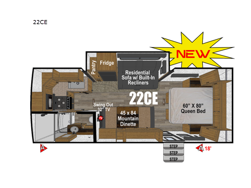 2026 Outdoors RV Timber Ridge Titanium Series 22CE - New Travel Trailer For Sale by RV Leaders & Camping Outlet in Adamsburg, Pennsylvania features Slideout