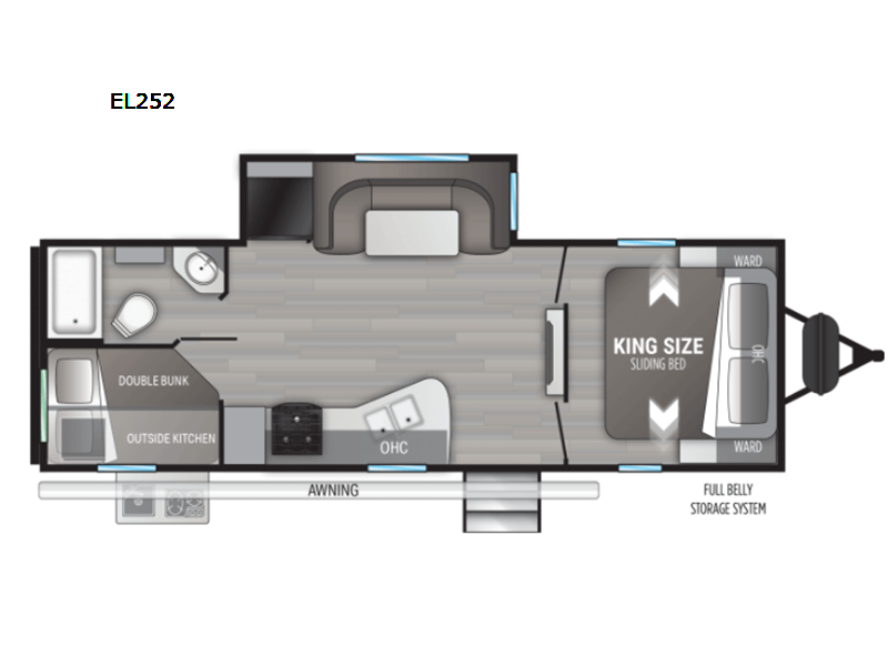 2022 Cruiser RV Embrace EL252 - Used Travel Trailer For Sale by RV Leaders & Camping Outlet in Adamsburg, Pennsylvania features Slideout