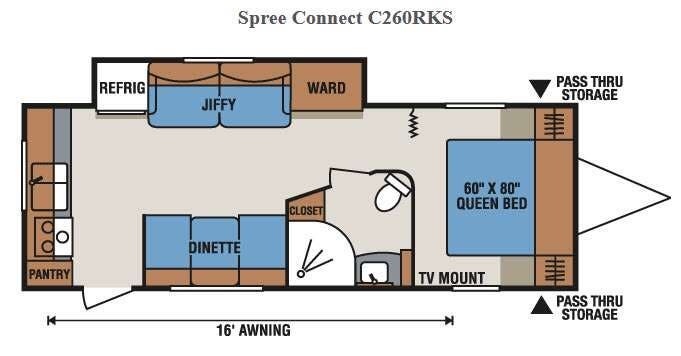 2015 K-Z Spree Connect C260RKS - Used Travel Trailer For Sale by RV Leaders & Camping Outlet in Adamsburg, Pennsylvania features Slideout