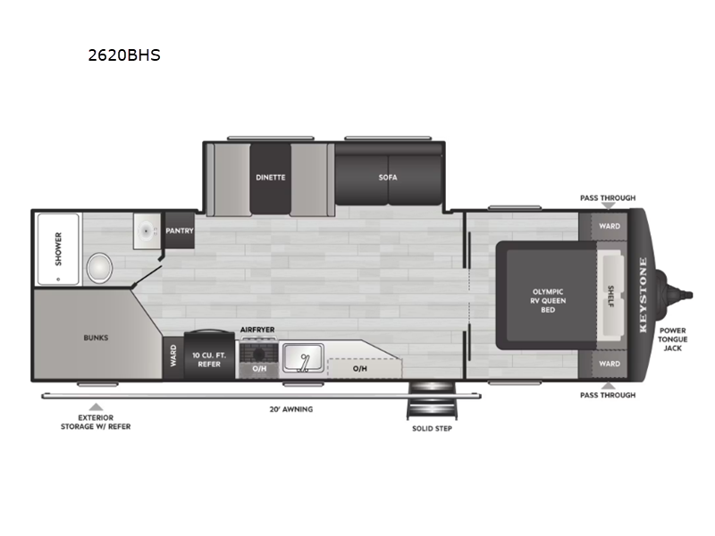 2027 Keystone Springdale 2620BHS - New Travel Trailer For Sale by RV Leaders & Camping Outlet in Adamsburg, Pennsylvania features Slideout