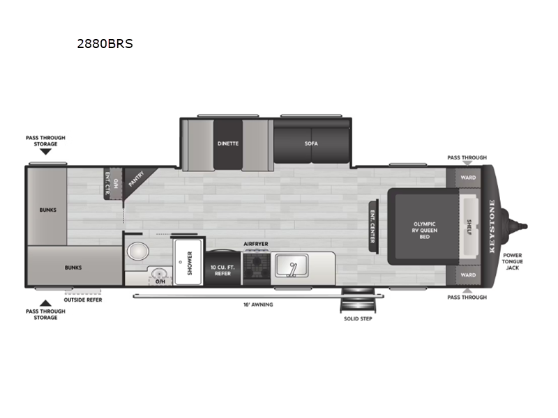 2027 Keystone Springdale 2880BRS - New Travel Trailer For Sale by RV Leaders & Camping Outlet in Adamsburg, Pennsylvania features Slideout