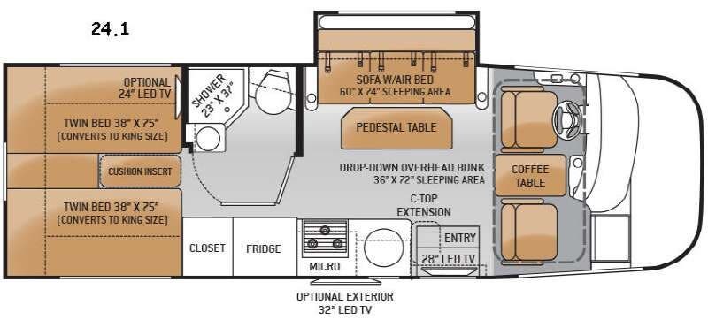 2015 Thor Motor Coach Axis 24.1 - Used Class A For Sale by RV Leaders & Camping Outlet in Adamsburg, Pennsylvania features Slideout