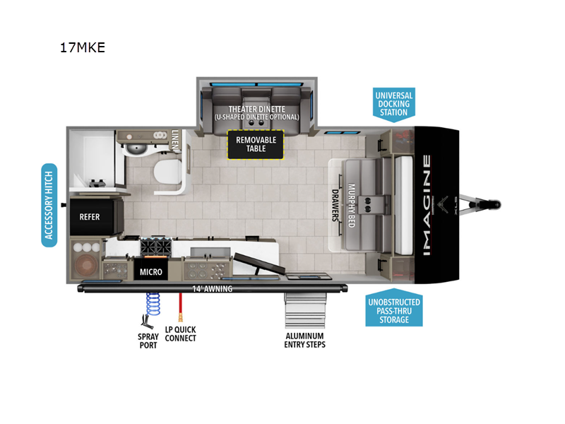 2025 Grand Design Imagine XLS 17MKE - Used Travel Trailer For Sale by RV Leaders & Camping Outlet in Adamsburg, Pennsylvania features Slideout