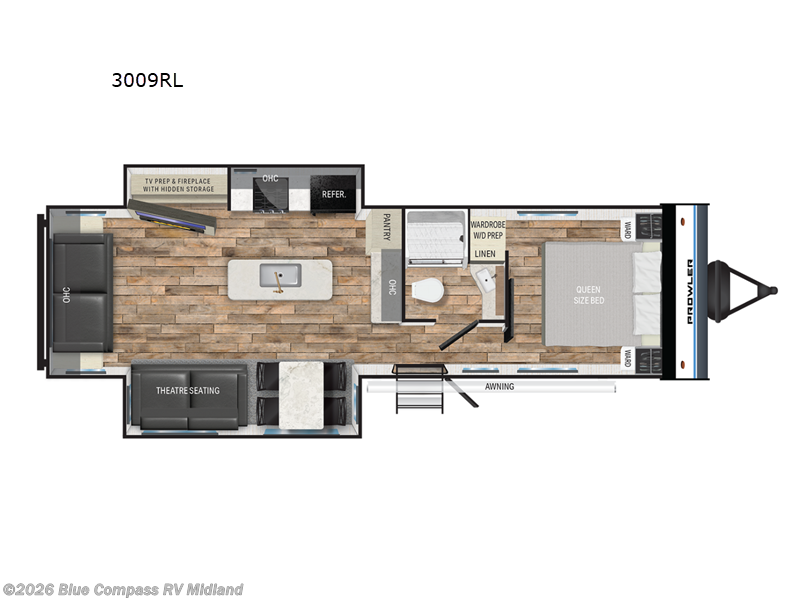 2025 Heartland Prowler 3009RL - New Travel Trailer For Sale by Blue Compass RV Midland in Midland, Michigan features Slideout