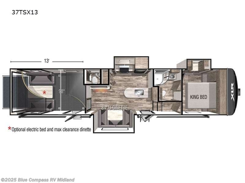 2021 Forest River XLR Boost 37TSX13 - Used Toy Hauler For Sale by Blue Compass RV Midland in Midland, Michigan features Slideout