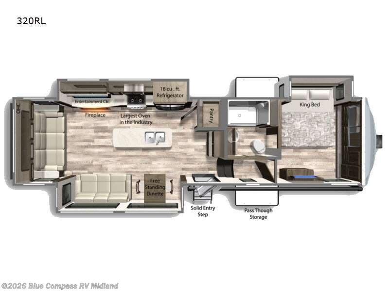 2022 Dutchmen Yukon 320RL - Used Fifth Wheel For Sale by Blue Compass RV Midland in Midland, Michigan features Slideout