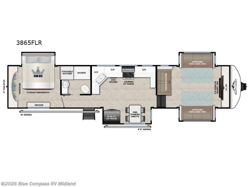 2026 East to West Blackthorn 3865FLR - New Fifth Wheel For Sale by Blue Compass RV Midland in Midland, Michigan features Slideout