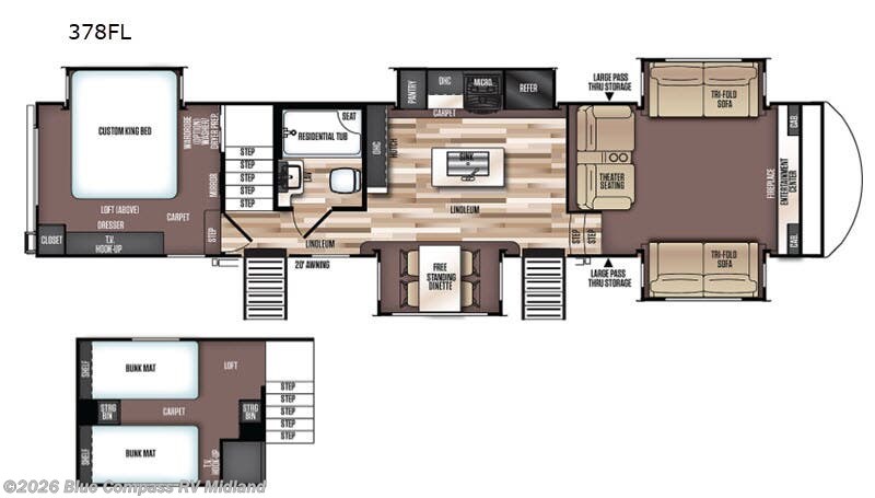 2019 Forest River Wildwood Heritage Glen LTZ 378FL - Used Fifth Wheel For Sale by Blue Compass RV Midland in Midland, Michigan features Slideout