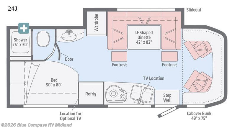 2018 Winnebago View 24J - Used Class C For Sale by Blue Compass RV Midland in Midland, Michigan features Slideout