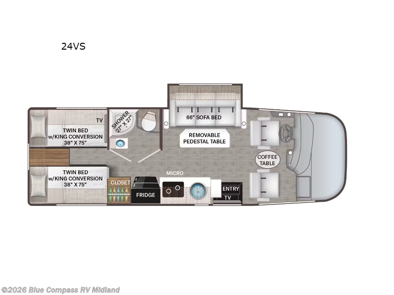 2025 Thor Motor Coach Geneva 24VS - Used Class A For Sale by Blue Compass RV Midland in Midland, Michigan features Slideout
