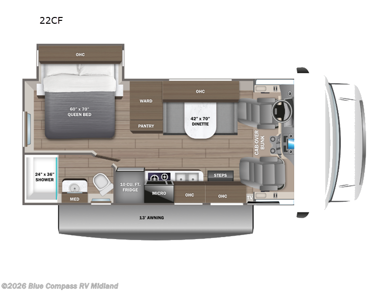 2024 Jayco Redhawk SE 22CF - Used Class C For Sale by Blue Compass RV Midland in Midland, Michigan features Slideout