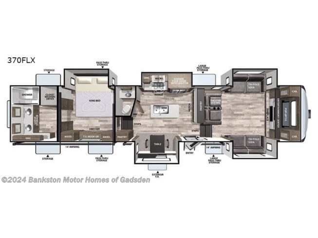 2020 Forest River Cardinal Luxury 370FLX - Used Fifth Wheel For Sale by Bankston Motor Homes of Gadsden in Attalla, Alabama