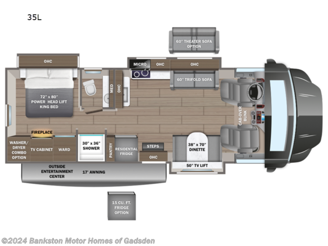 2024 Entegra Coach Accolade XT 35L - New Super C For Sale by Bankston Motor Homes of Gadsden in Attalla, Alabama
