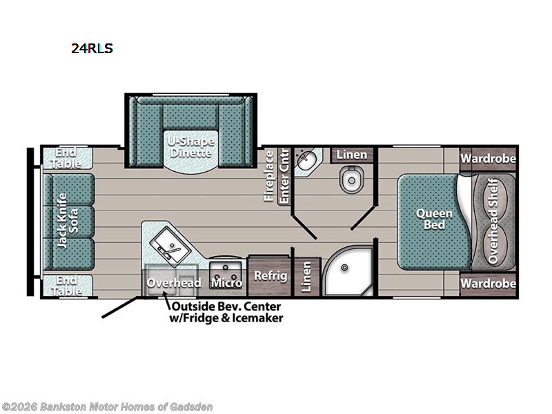2025 Gulf Stream Ameri-Lite Ultra Lite 24RLS - New Travel Trailer For Sale by Bankston Motor Homes of Gadsden in Attalla, Alabama features Slideout