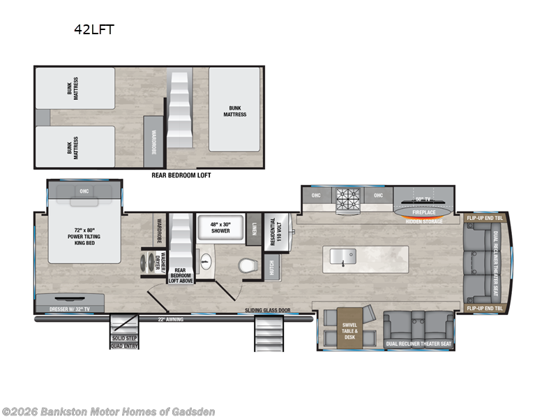 2025 Alliance RV Benchmark 42LFT - New Destination Trailer For Sale by Bankston Motor Homes of Gadsden in Attalla, Alabama features Slideout