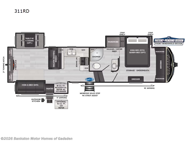 2023 Keystone Montana High Country 311RD - Used Fifth Wheel For Sale by Bankston Motor Homes of Gadsden in Attalla, Alabama features Slideout