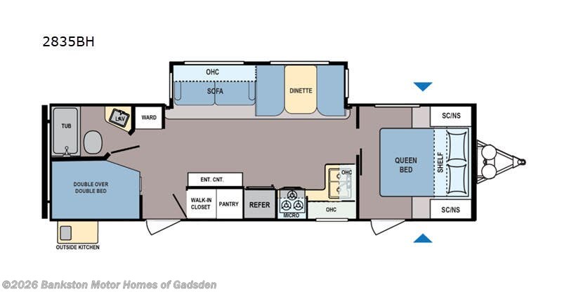 2019 Coleman Light 2835BH - Used Travel Trailer For Sale by Bankston Motor Homes of Gadsden in Attalla, Alabama features Slideout