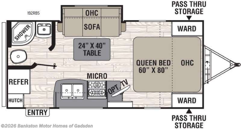 2017 Coachmen Freedom Express 192RBS - Used Travel Trailer For Sale by Bankston Motor Homes of Gadsden in Attalla, Alabama features Slideout