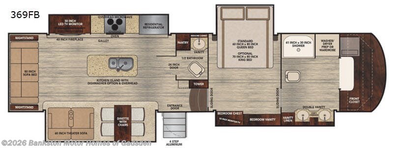 2018 Vanleigh Vilano 369FB - Used Fifth Wheel For Sale by Bankston Motor Homes of Gadsden in Attalla, Alabama features Slideout