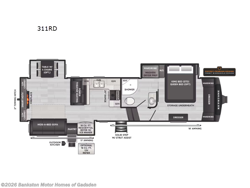 2026 Keystone Montana High Country 311RD - New Fifth Wheel For Sale by Bankston Motor Homes of Gadsden in Attalla, Alabama features Slideout