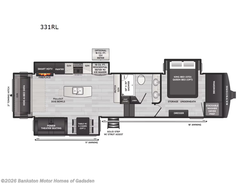 2026 Keystone Montana High Country 331RL - New Fifth Wheel For Sale by Bankston Motor Homes of Gadsden in Attalla, Alabama features Slideout